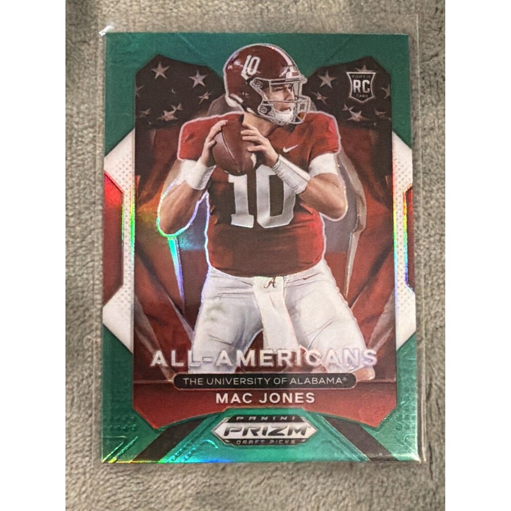 2021 Panini Prizm Draft Picks - All-American Mac Jones #183 Green Prizm (RC)
